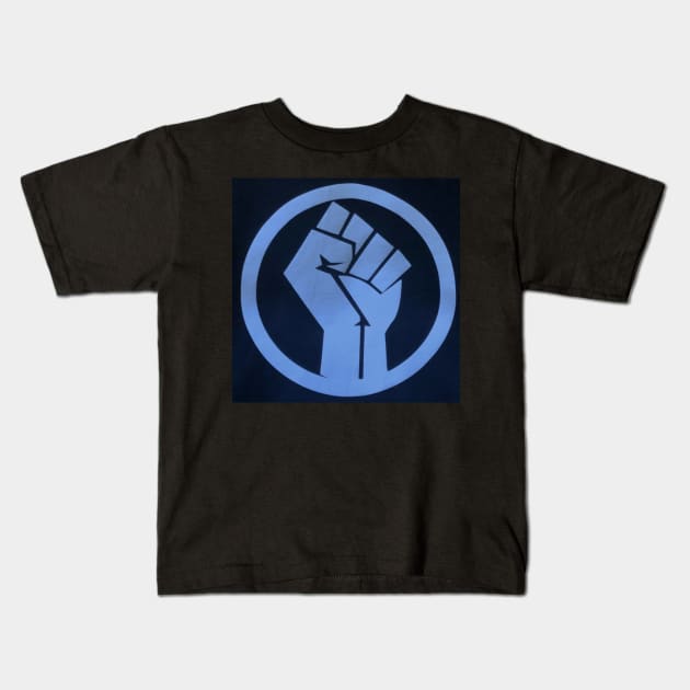 Black Power Fist Tee T-shirt, Black Lives Matter Apparel, Equality Social Justice Kids T-Shirt by MOUKI